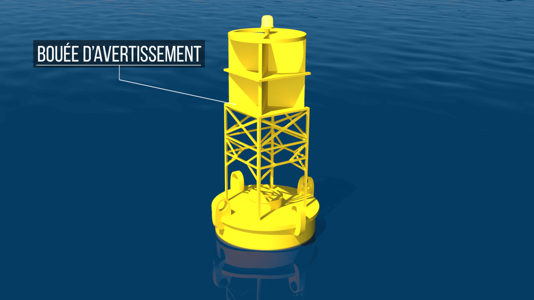 bouée d'avertissement - bouée jaune