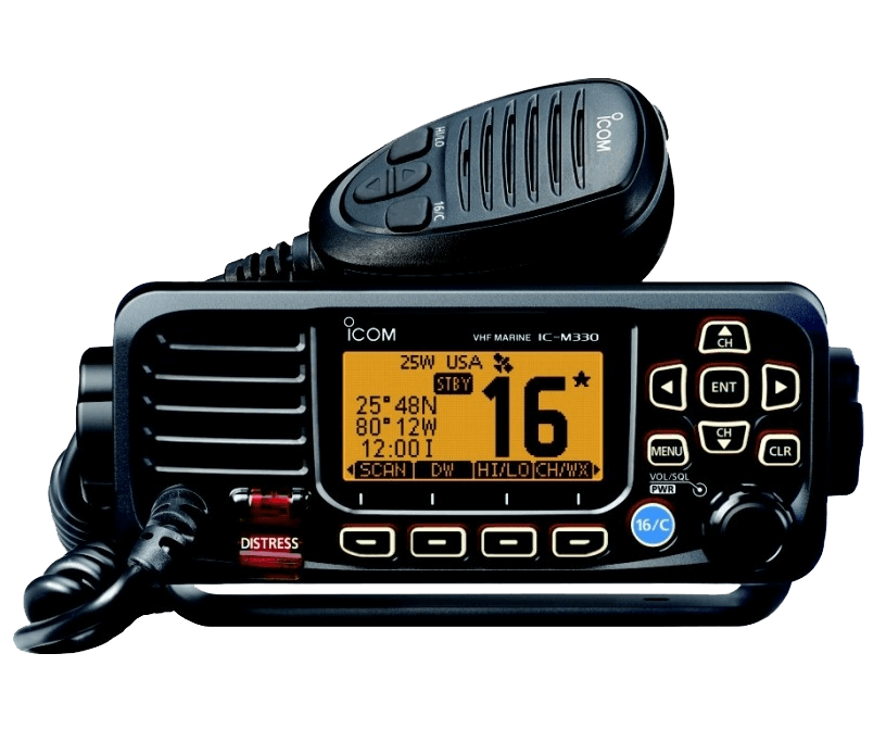 Radio VHF marine équipé d'un système d'appel sélectif numérique (ASN)